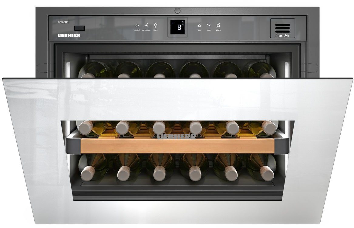 Liebherr Einbauweinkühlschrank WKEgw 582 GrandCru, für 18 Standardflaschen á 0,75l,FreshAir-Aktivkohlefilter, Kindersicherung