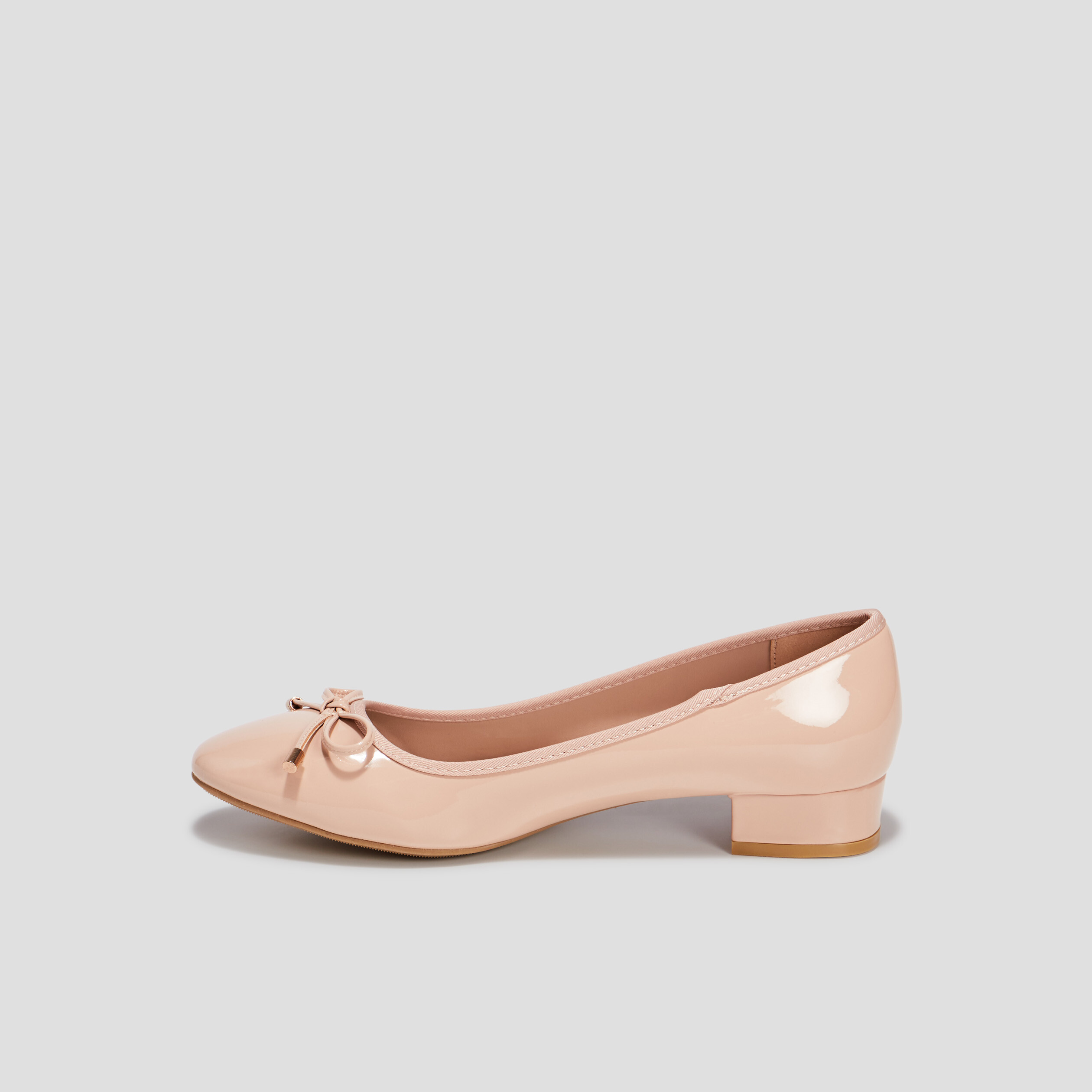Ballerines à talons vernies rose femme | La Halle
