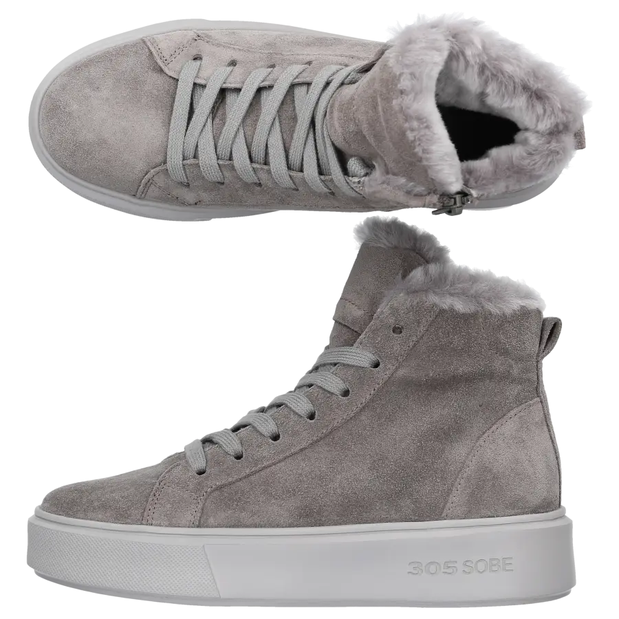 305 SOBE - Sneaker high TOBAGO Veloursleder - grau