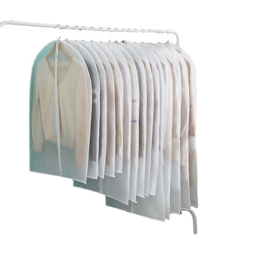 SCOHOME Kleidersack Kleidersäcke 10 Stücke Kleidersack Anzug (Lange Transparent Anzugtasche, 10 St., für Kleider Mäntel Sakkos Aufbewahrung) Kleiderhüllen Anzugsack