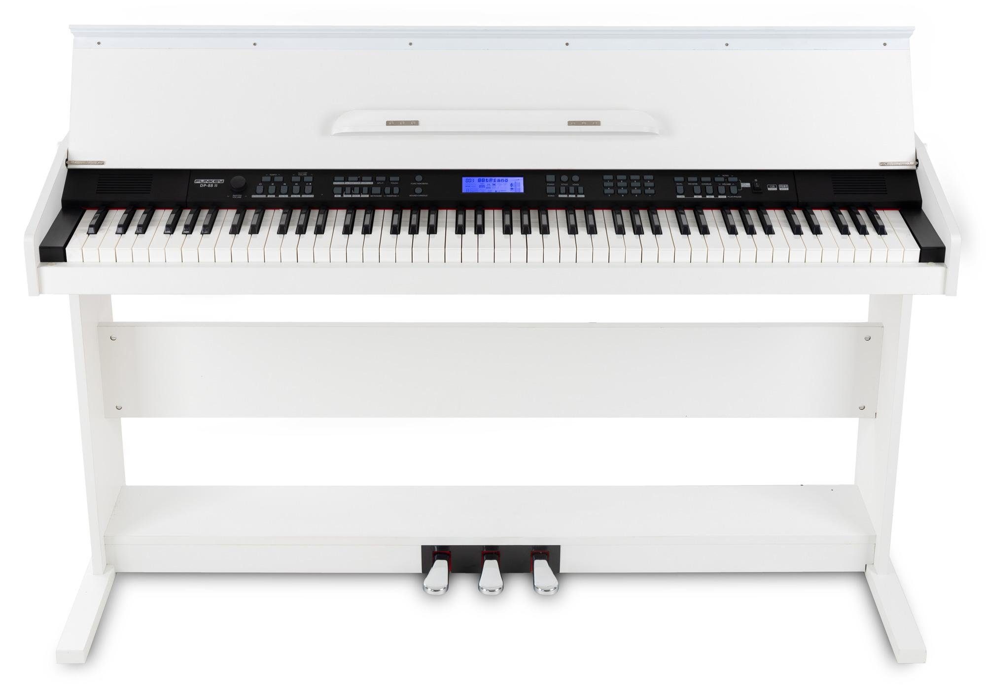 FunKey Digitalpiano DP-88 II E-Piano mit 88 anschlagsdynamische Tasten, umfangreiche Begleitautomatik und Keyboard Chord Akkordbegleitung