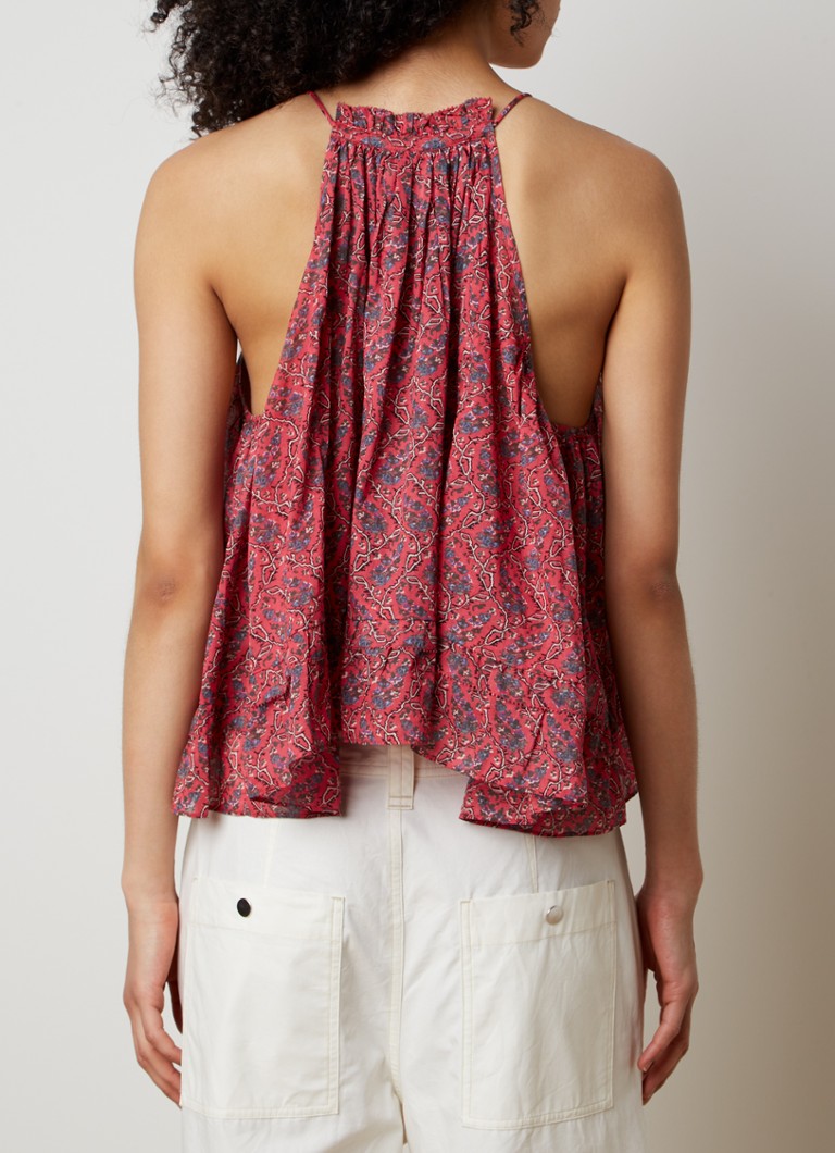 Isabel Marant Fabino οργανικό βαμβάκι με φλοράλ σχέδια και crop top
