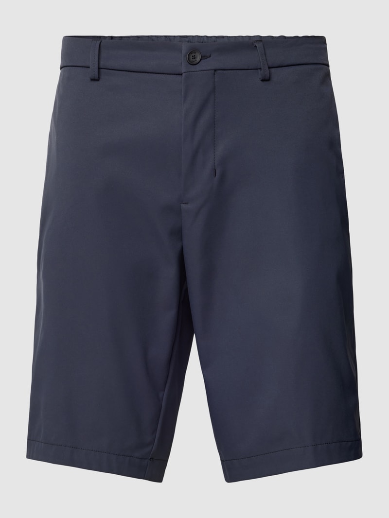 Shorts mit elastischem Bund Modell 'Drax' in dunkelblau