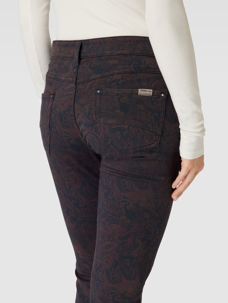 Jeans im 5-Pocket-Design Modell 'TWIGGY' in dunkelbraun