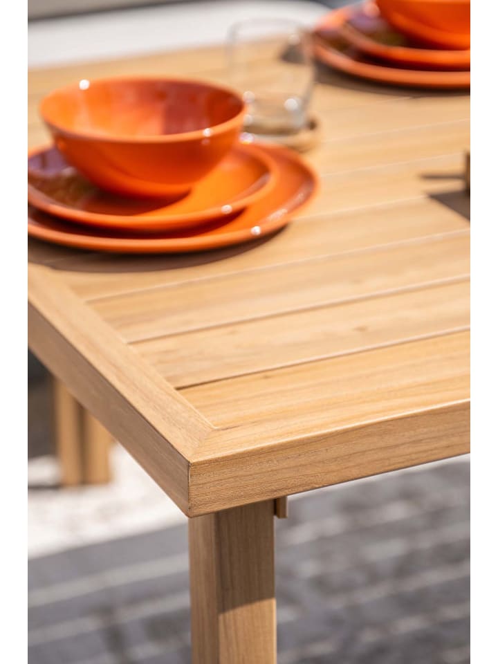 GMD Living Premium Alu Gartenmöbel Sitzgruppe SARDINIA, Dining Lounge in Teakholz Optik günstig kaufen onesize