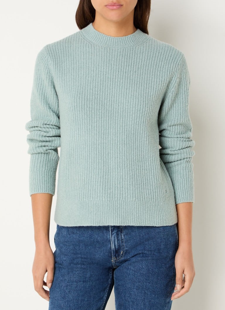 Pulover Calvin Klein tricotat gros din amestec de lână