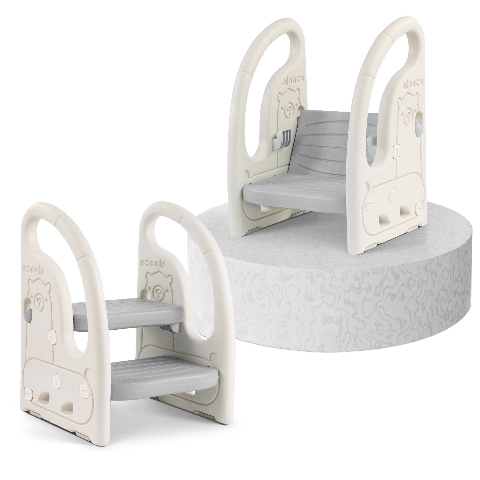 Onasti Baby-Toilettensitz Tritthocker Kinder, Höhenverstellbar Tritt-Schemel Kinderschemel Baby