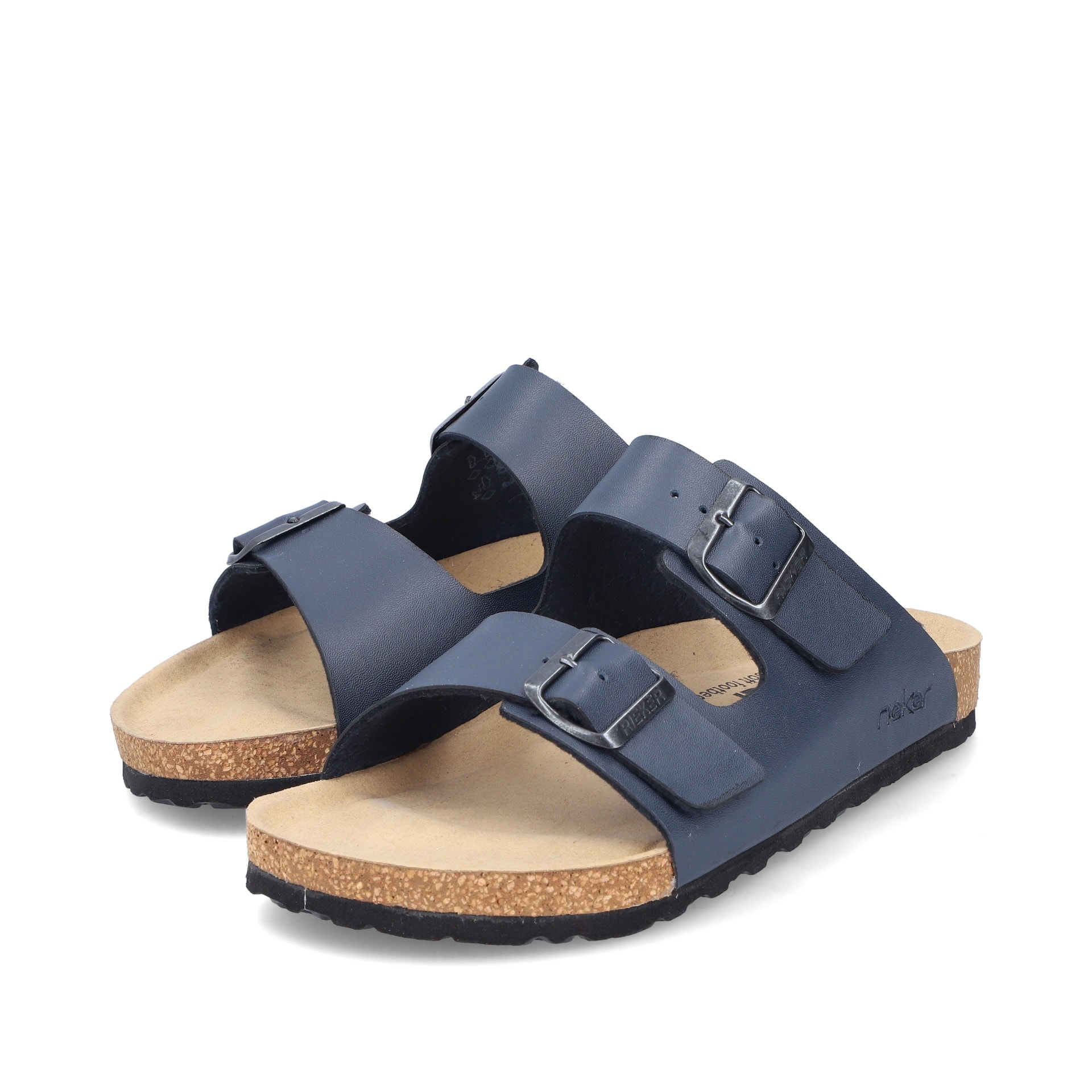 Rieker Herren Pantoletten schieferblau