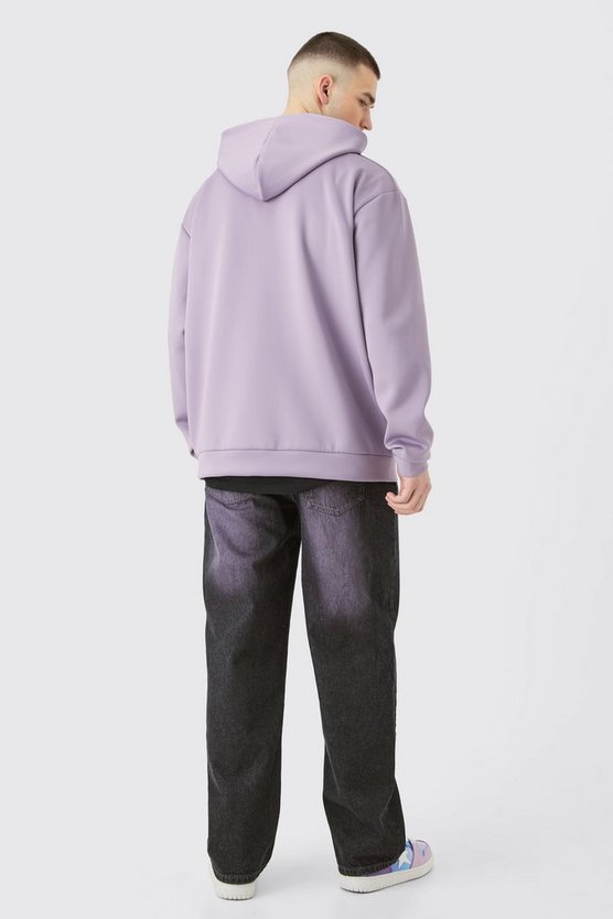 Tall Oversize Scuba Hoodie mit Reißverschluss