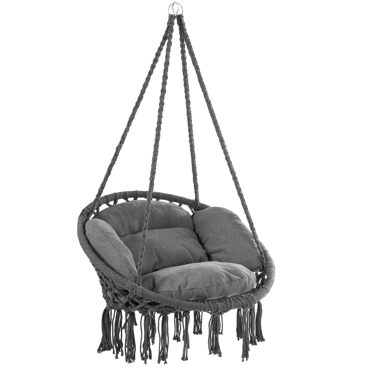 Casaria Detex® Hängesessel Anthrazit 80x60x140cm