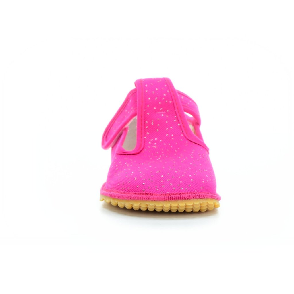Beda Pink Shine Canvas Hausschuhe mit Hinterkappe (BF-060010 / W / OP)