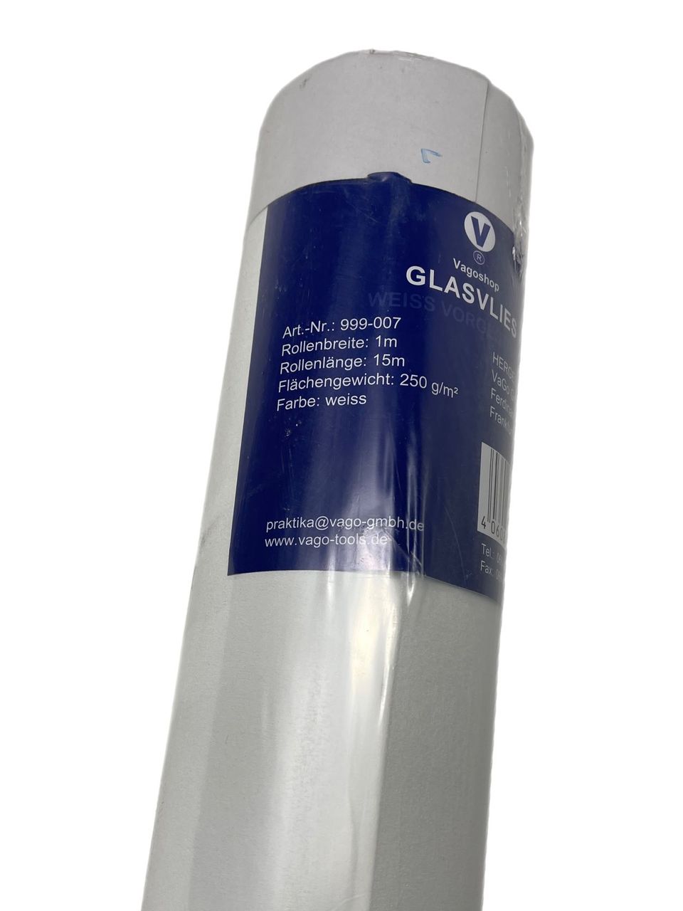 Vago-Tools Anstrichvlies incl. KLEBER Tapete 250g/m² Malervlies 6x Glasfaservlies