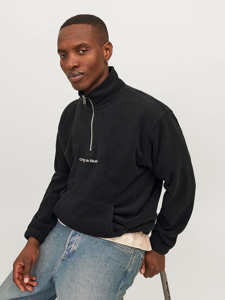 Jack & Jones Fleecepullover in Schwarz günstig kaufen
