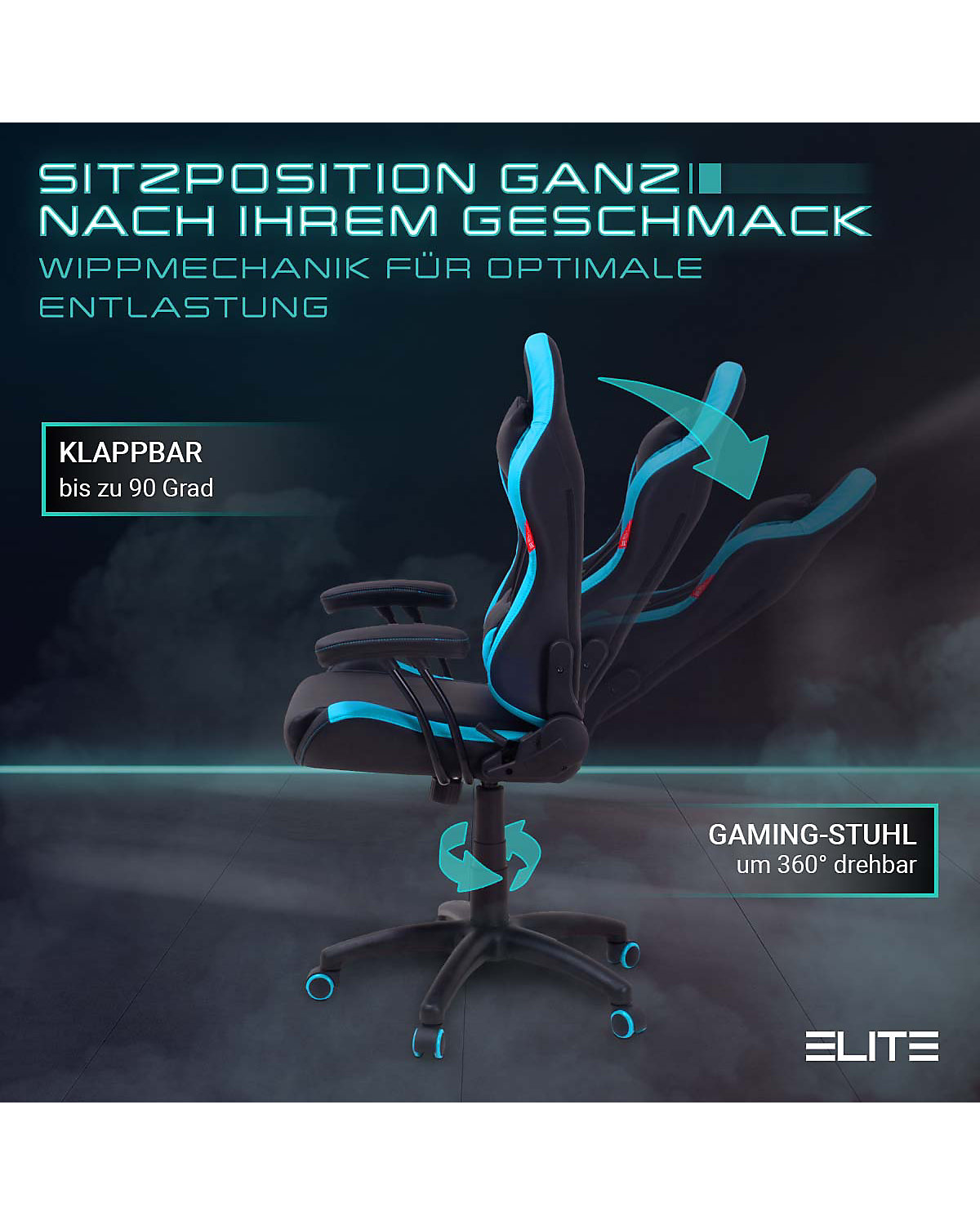 Gaming Stuhl PULSE - Ergonomischer Kinder Luxus Gaming Stuhl - 4D Armlehnen - Bürostuhl
