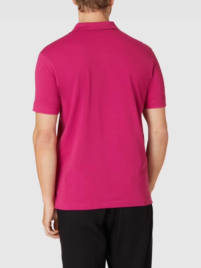 Poloshirt mit Label-Stitching in pink