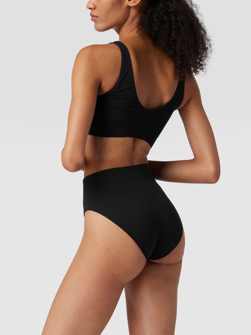 Bustier mit Label-Detail in schwarz