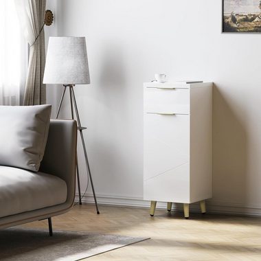 EUGAD Badkommode (1 St), Badezimmerschrank mit Schublade, 2 Ablagen, aus MDF