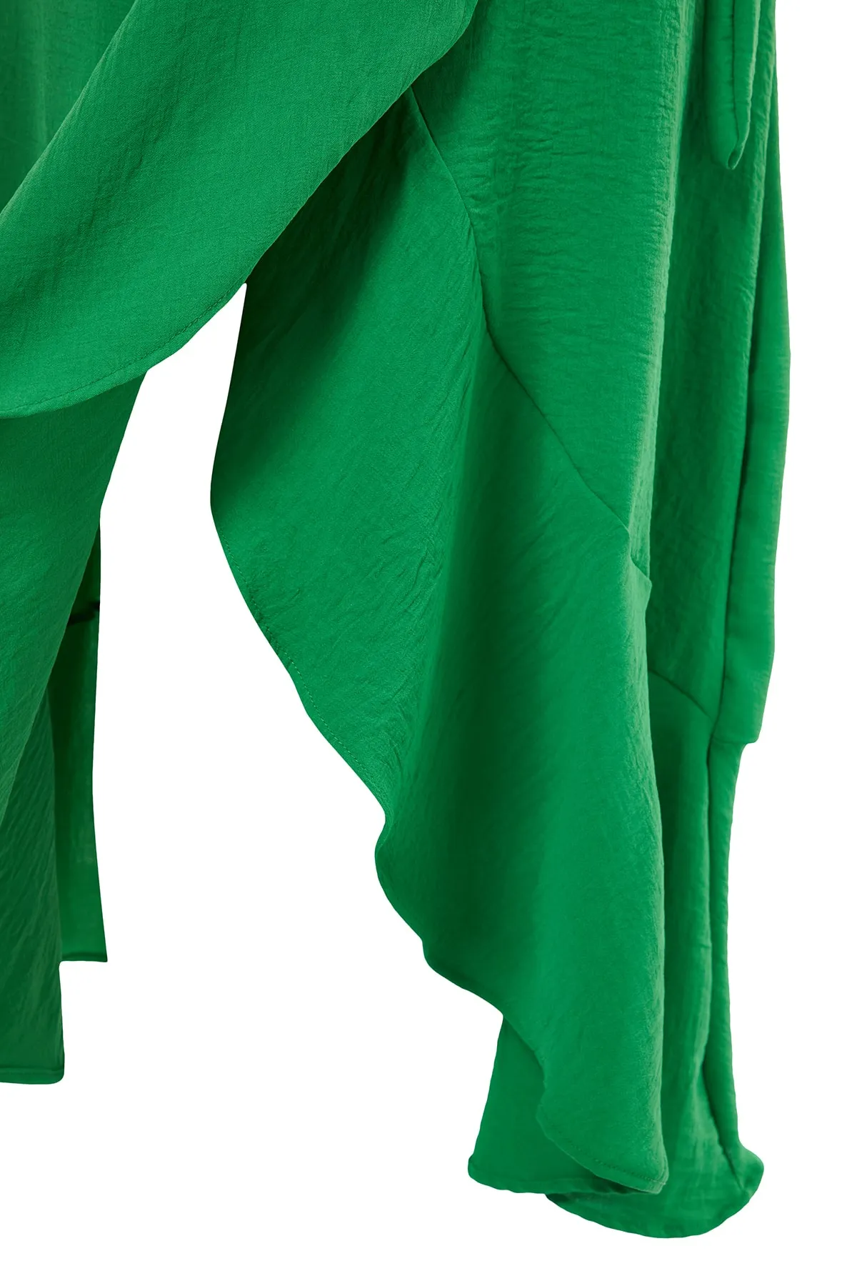 Trendyol Collection  Grünes gewebtes Blusen-Rock-Set mit Schlitz TBESS21AU0312