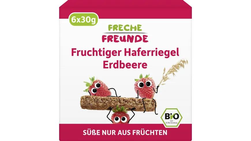 Freche Freunde Bio Fruchtiger Haferriegel Erdbeere 6x30g 180 g