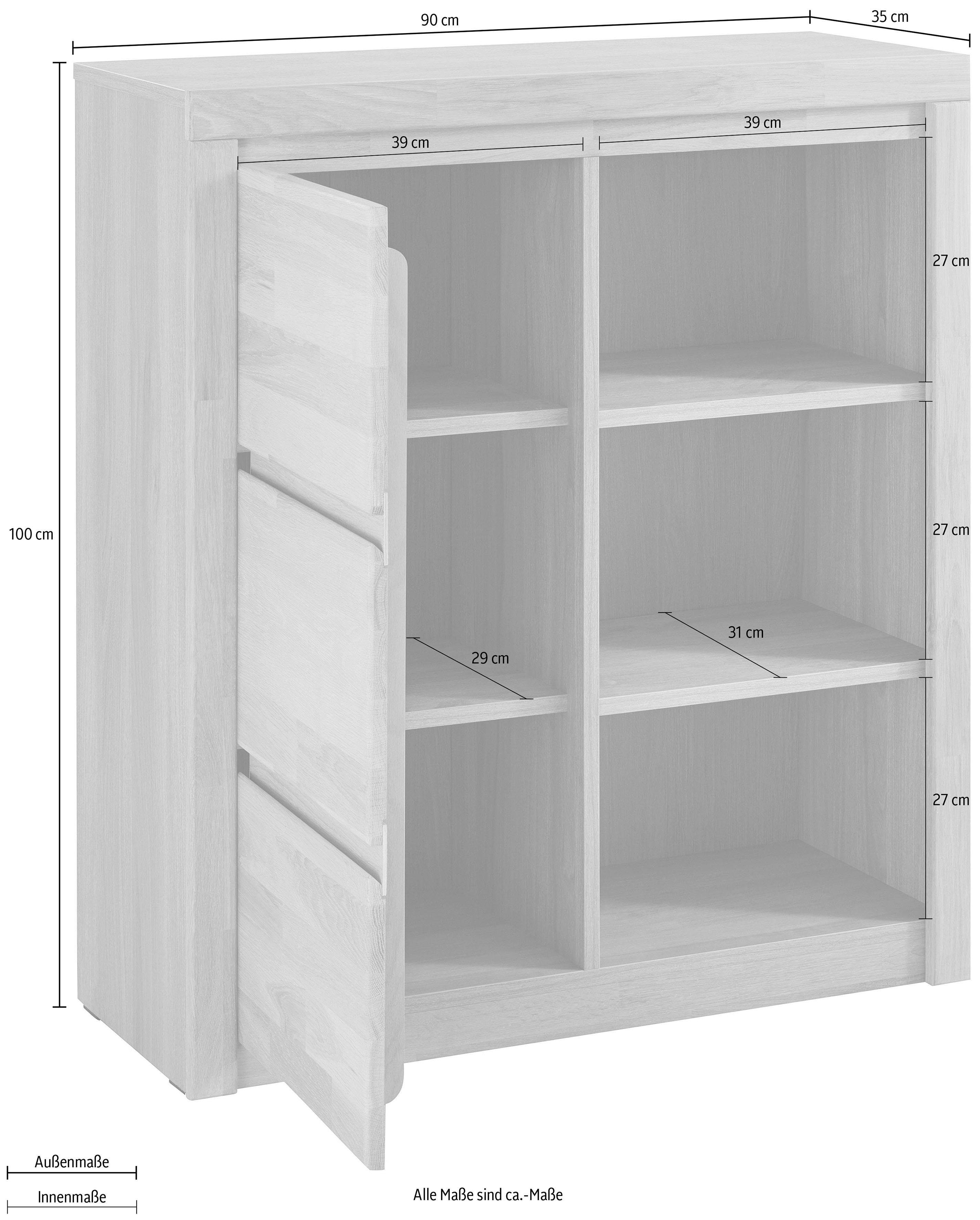 Woltra Highboard Silkeborg, Breite 90 cm