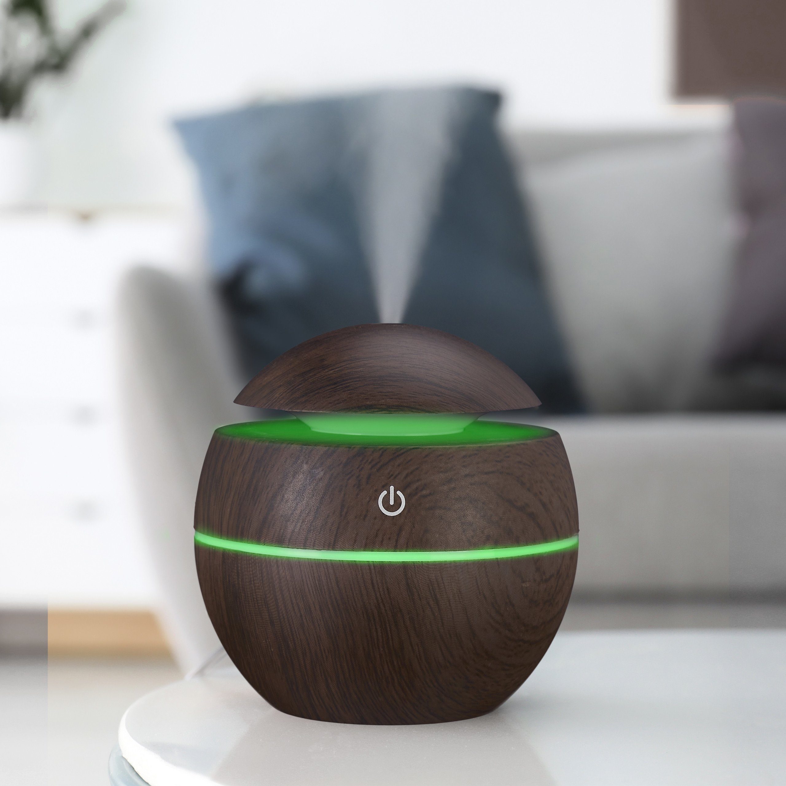 relaxdays Diffuser Aroma Diffuser Holzoptik, Dunkelbraun