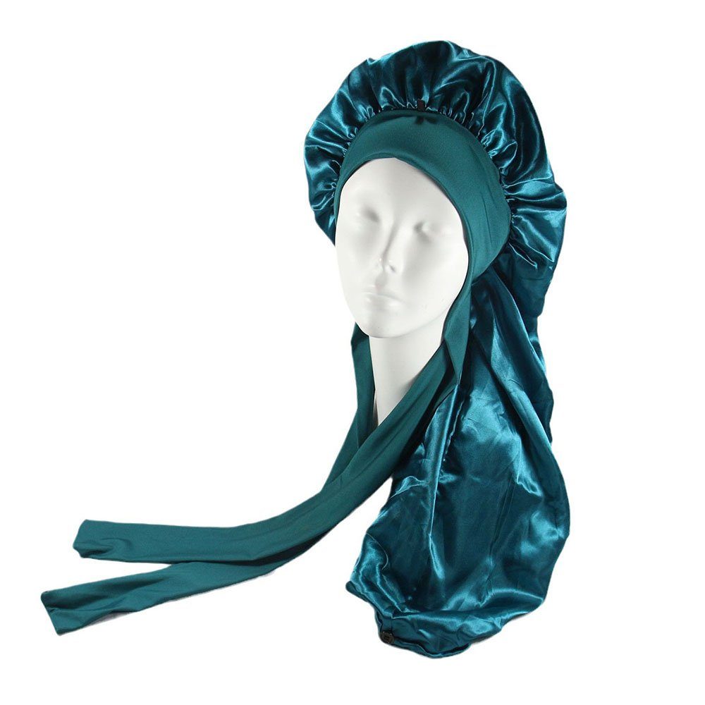 KOMIRO Schlapphut Lange Satin Haarhaube Mädchen seidige Mütze Damen 2 Stück (2-St)
