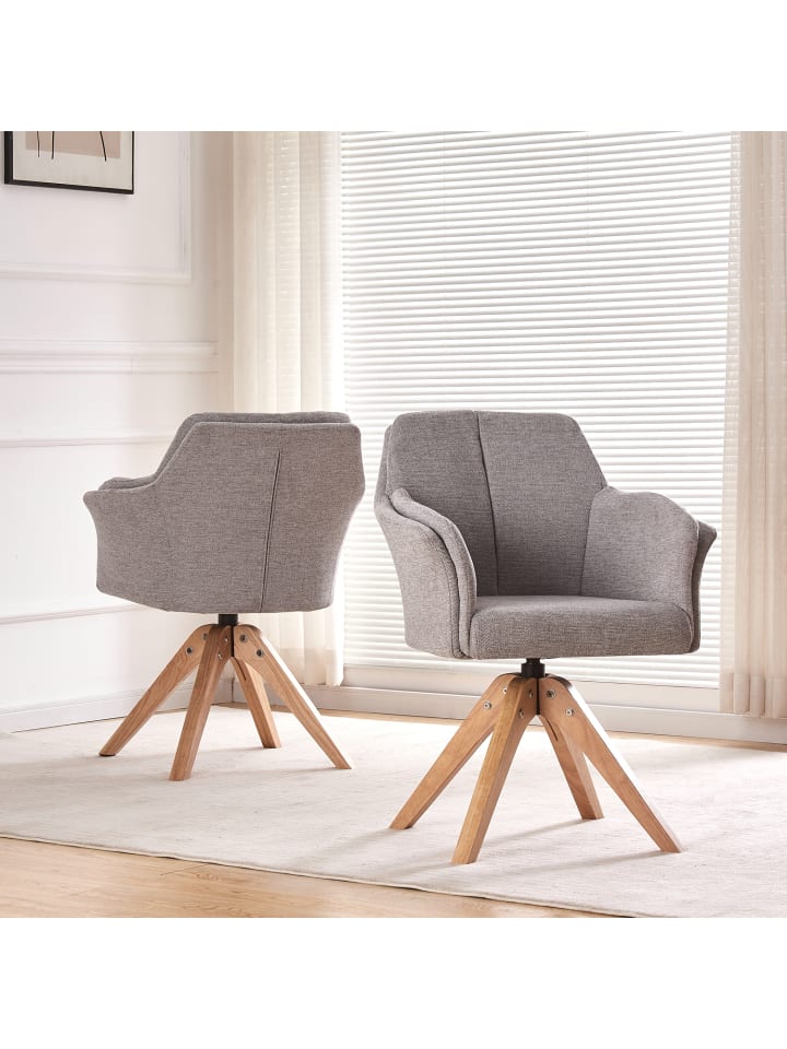 B&D Home Drehstuhl DAISY in Grau - (B)62 x (H)86 x (T)63 cm günstig kaufen onesize