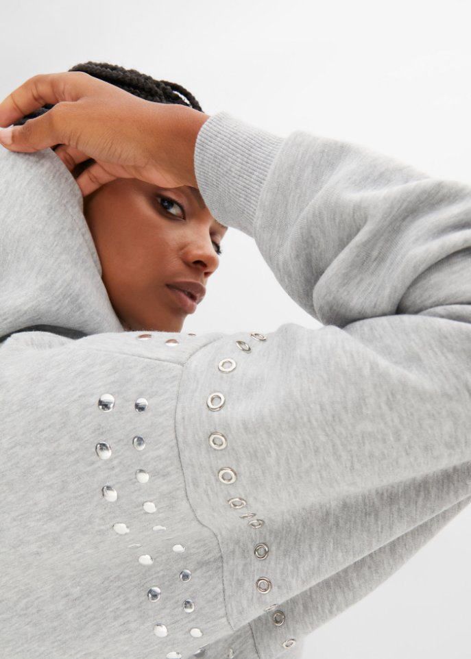 Oversize Sweatshirt mit Nieten