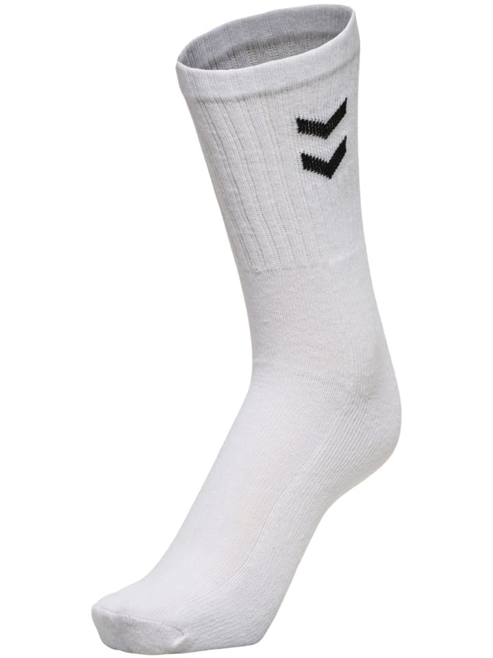 Hummel 6-er Set Sport Freizeit Basic Socken mit Logo in Weiß-2 günstig kaufen