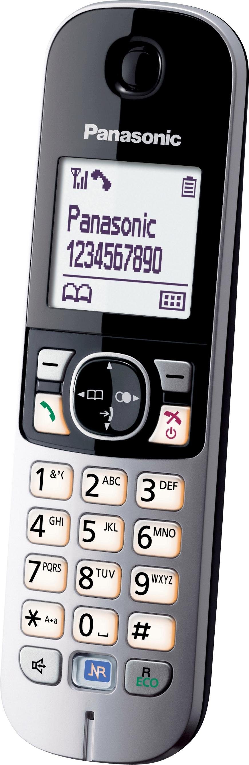 Panasonic KX-TG6811GS Schnurloses DECT-Telefon (Mobilteile: 1, mit Anrufer- und Wahlsperre)