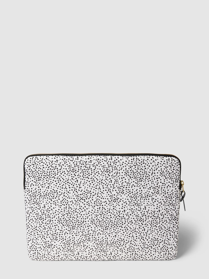 Laptoptasche mit Allover-Muster Modell 'Dottie' in sand