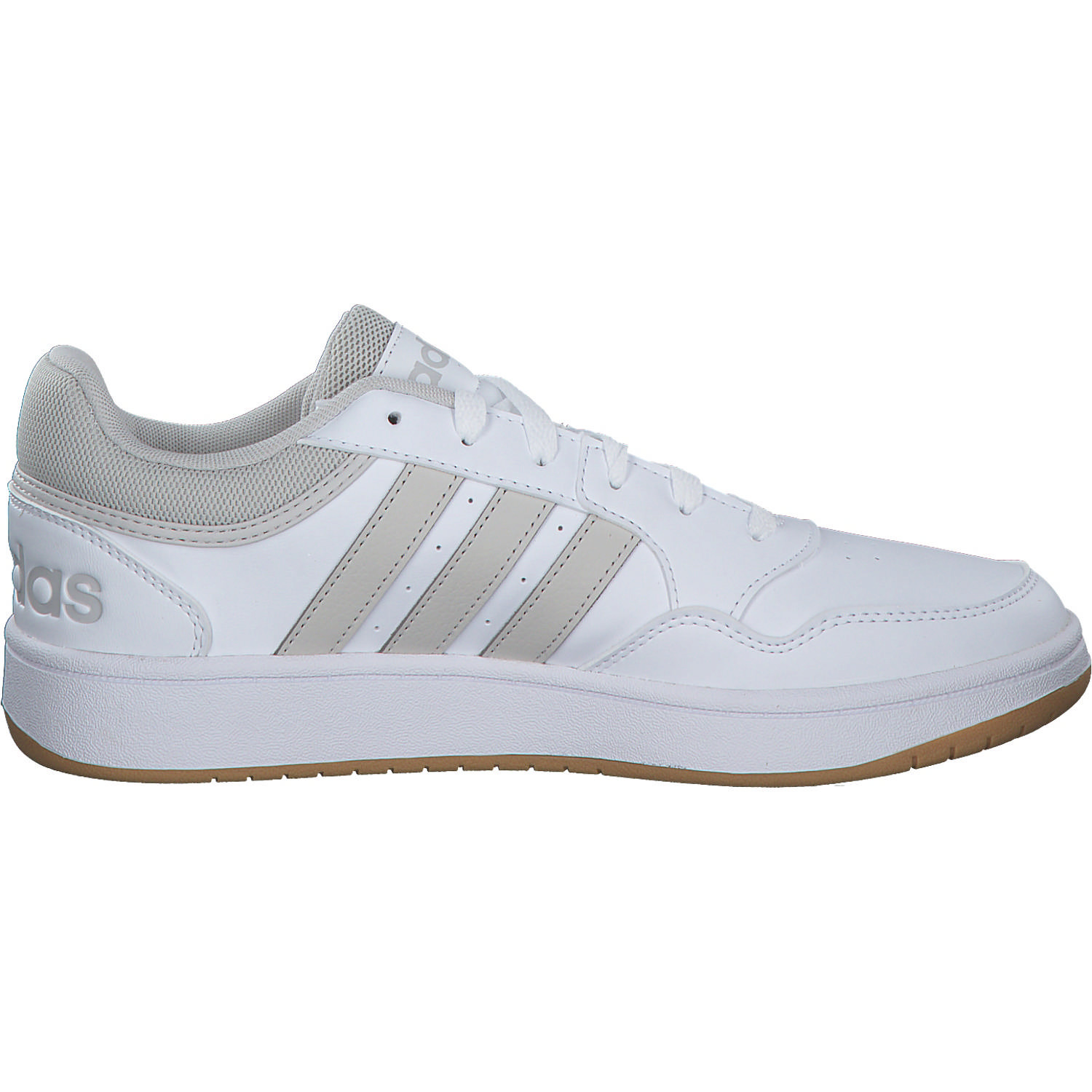 Adidas Hoops 3.0 W, Sneakers Low, Damen, white/crystal white/gum