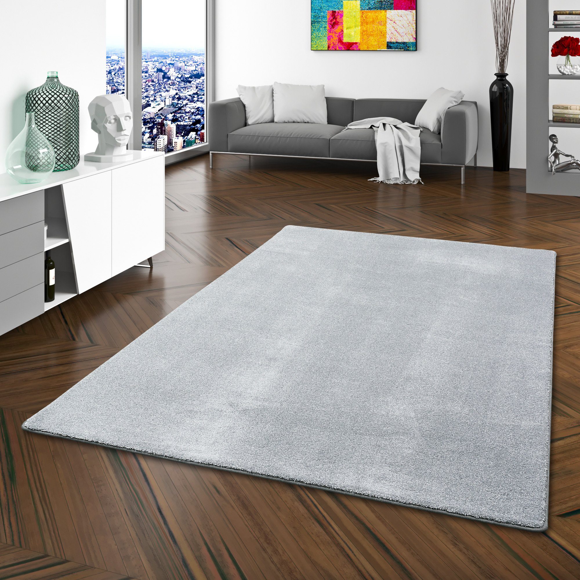 Hochflor-Teppich Hochflor Luxus Velours Teppich Touch, Snapstyle, Rechteckig, Höhe: 21 mm