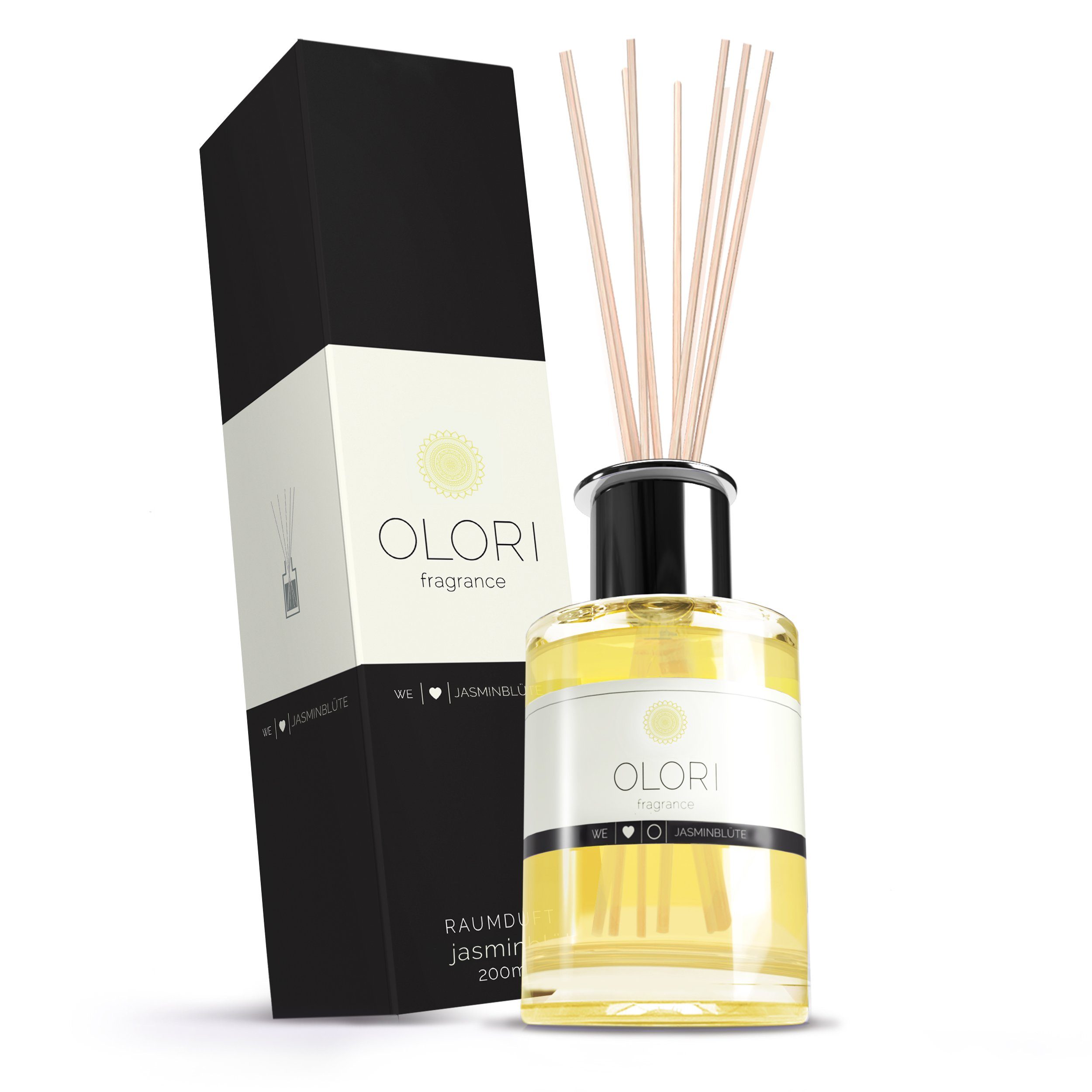 OLORI Raumduft Diffuser I Jasmin I mit ätherischen Ölen I 200 ml (1-St)