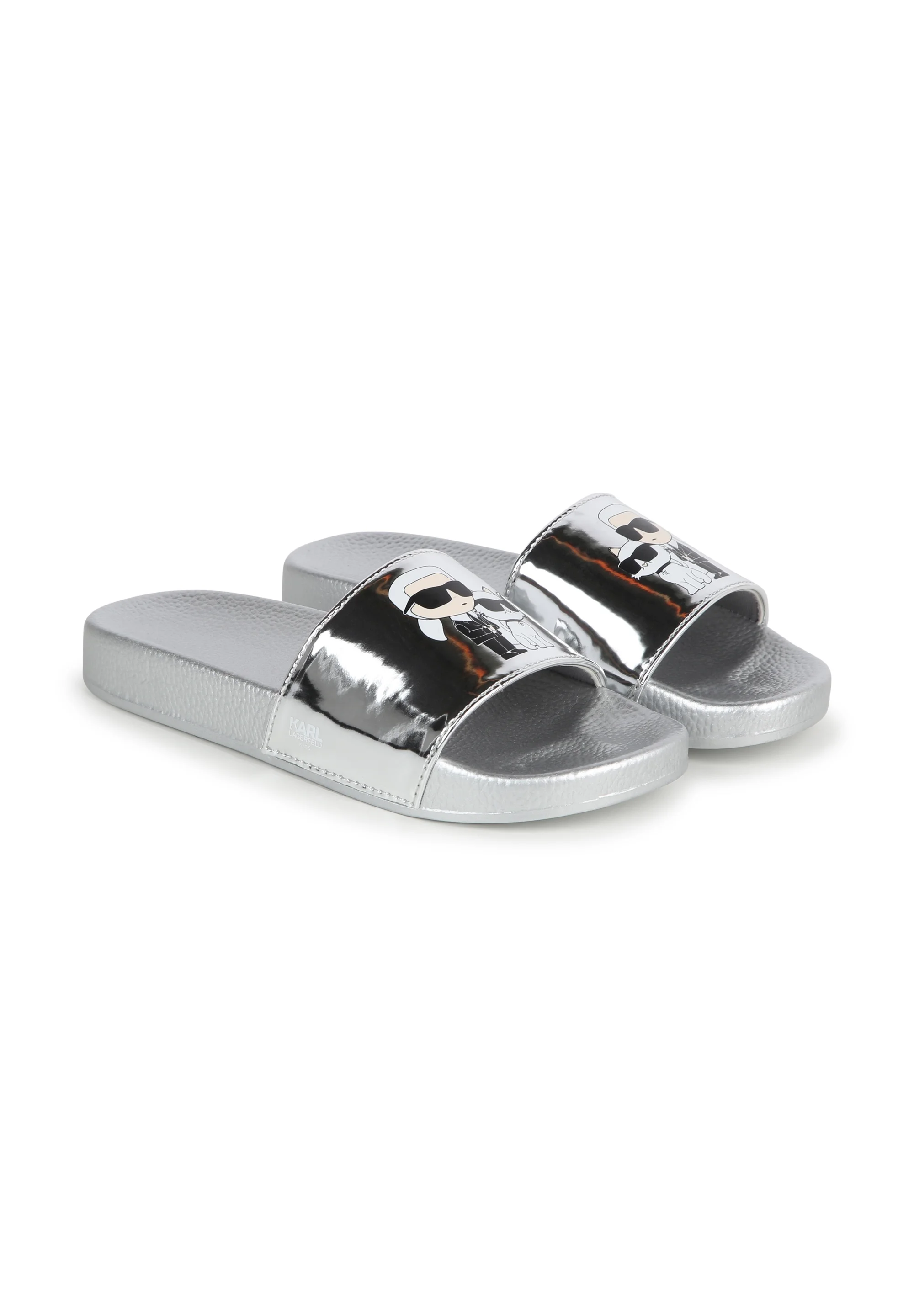 KARL LAGERFELD KIDS AQUA SLIDES UNISEX - Pantuflas