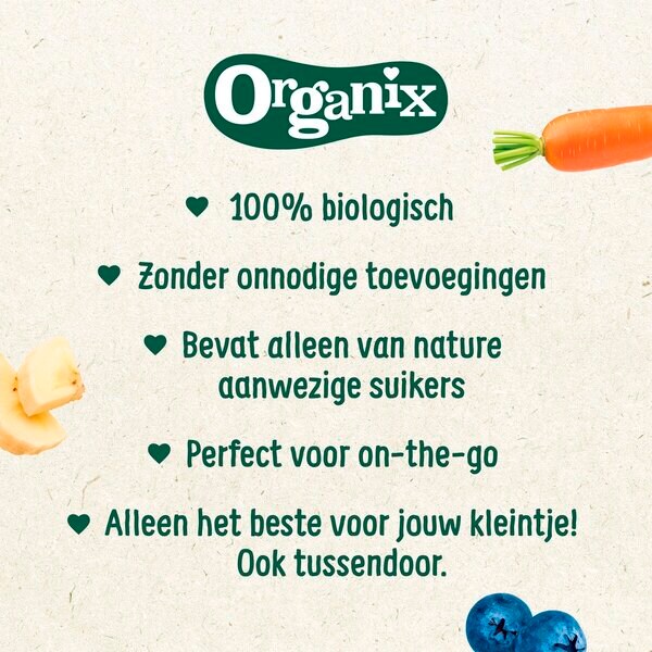 Organix 7 M Melty Veggie zöldségrudak 15g