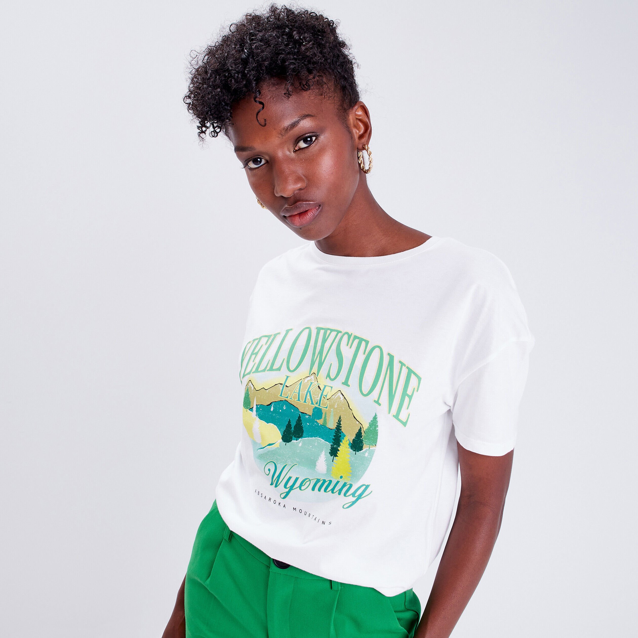 T-shirt manches courtes ecru femme | Cache Cache