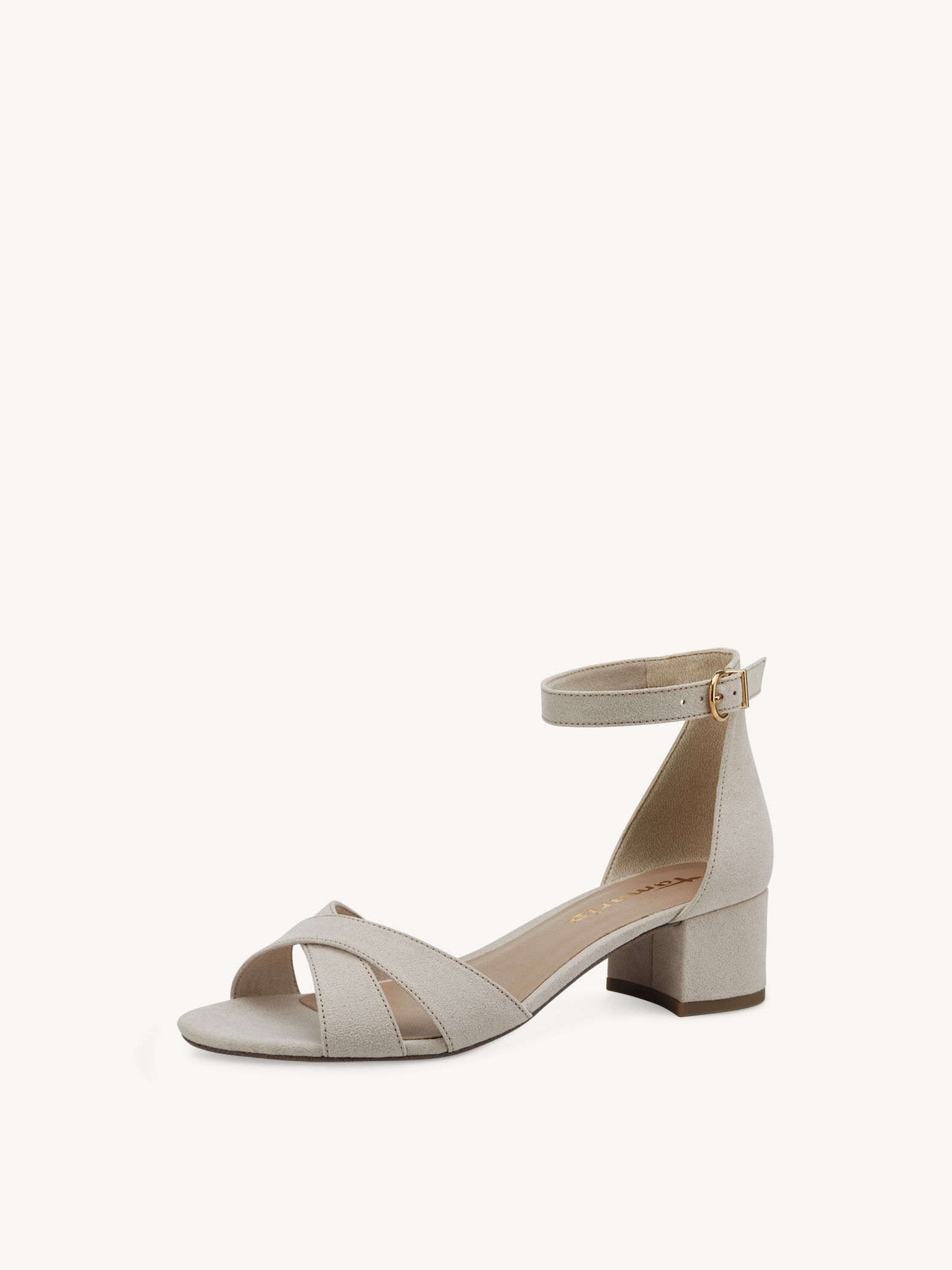 Sandale à talon - beige