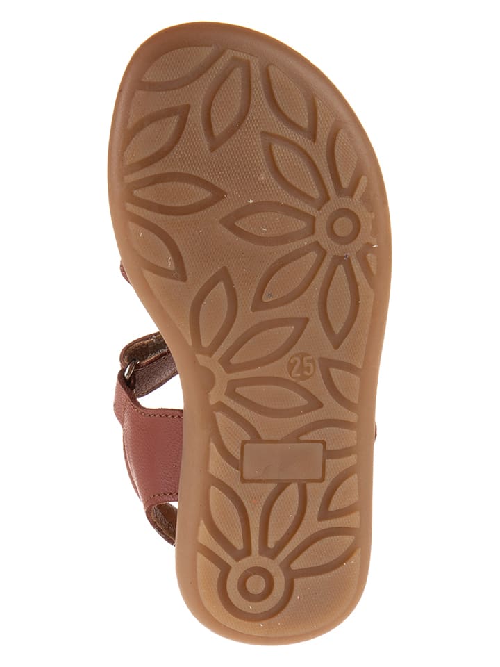 kmins Leder-Sandalen in Helbraun günstig kaufen