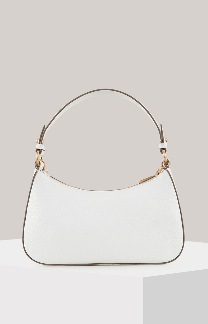 Leder-Schultertasche Estate Loreen in Weiß