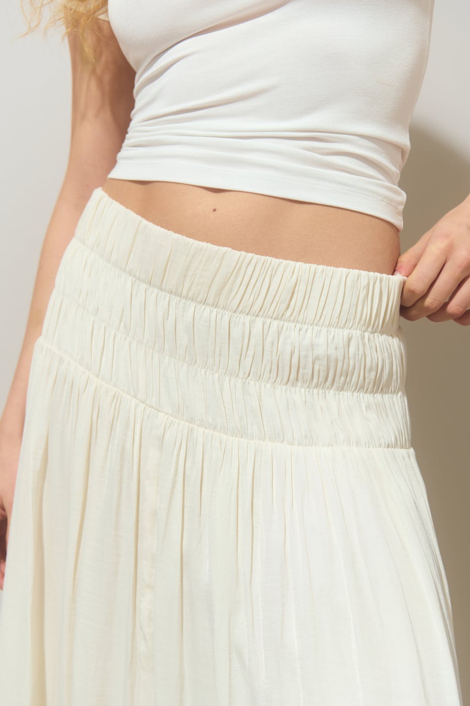 Gathered maxi skirt