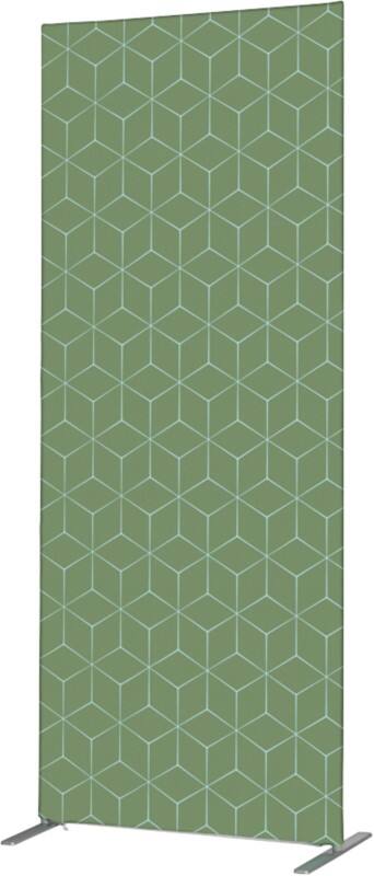 SHOWDOWN Deco Raumteiler Aluminium Grün 870 x 450 x 2.020 mm