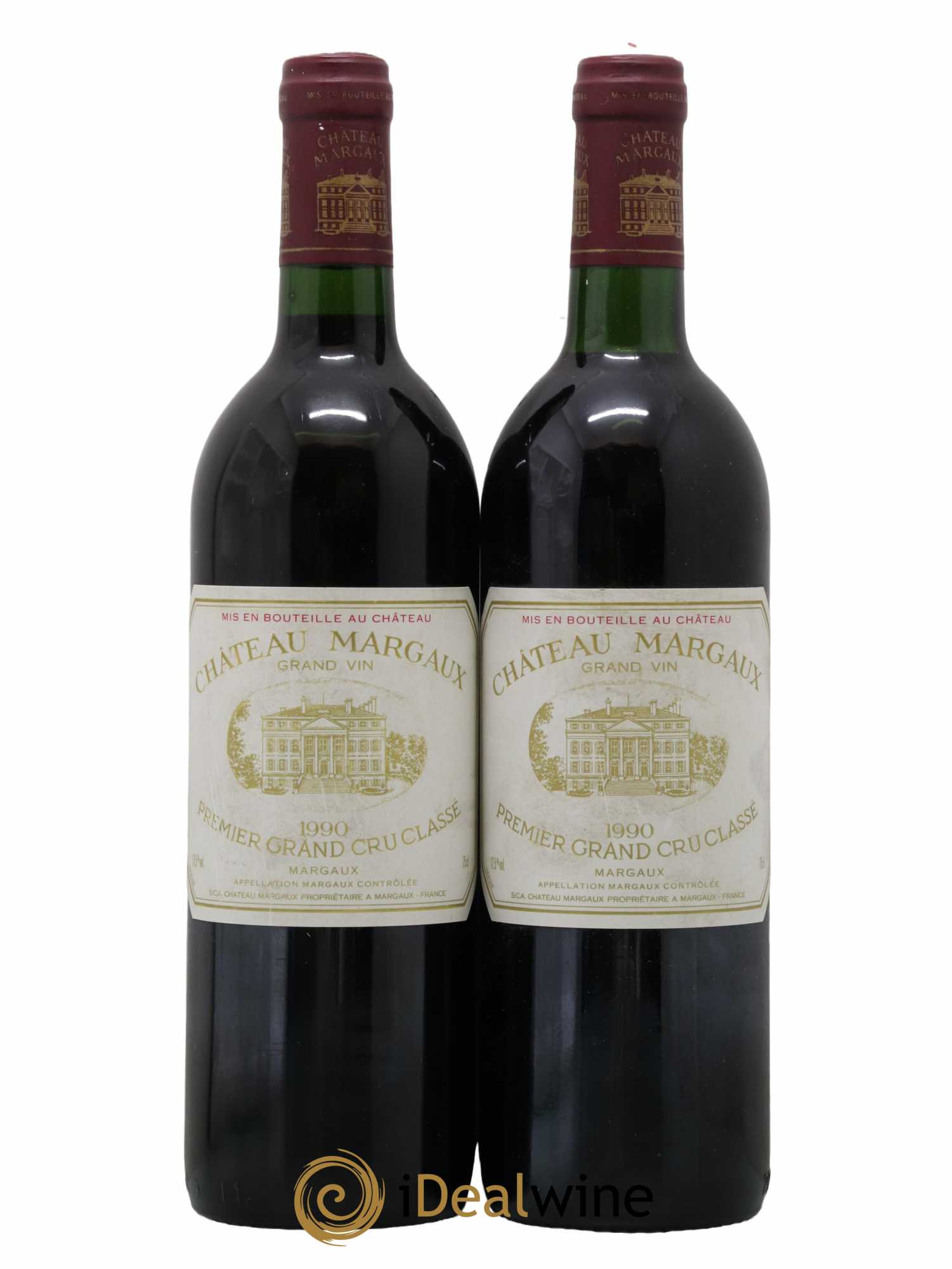 Château Margaux 1er Grand Cru Classé  1990 - Lot de 2 Bouteilles