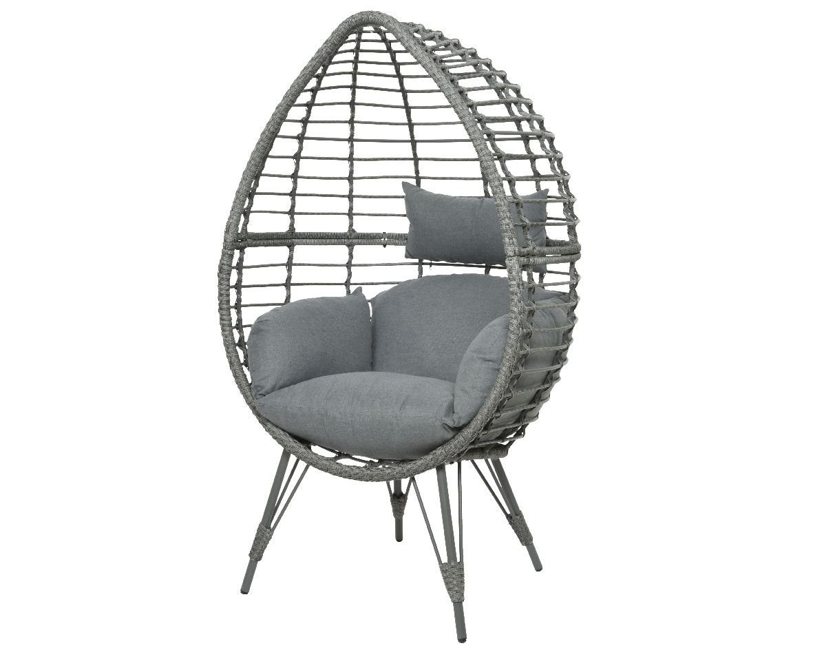 Trend Line Gartensessel Egg Chair Evora grau