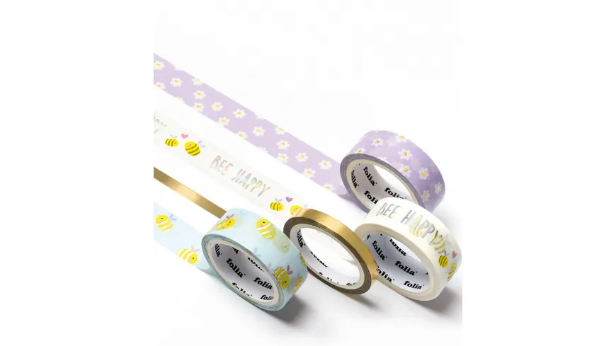 folia Washi-Tape 4er Set Bees 20 m