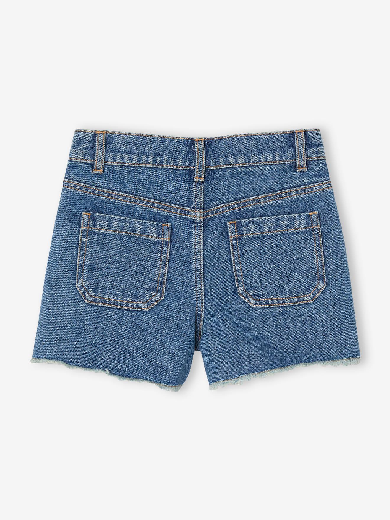 Vertbaudet Mädchen Jeans-Shorts - blue stone
