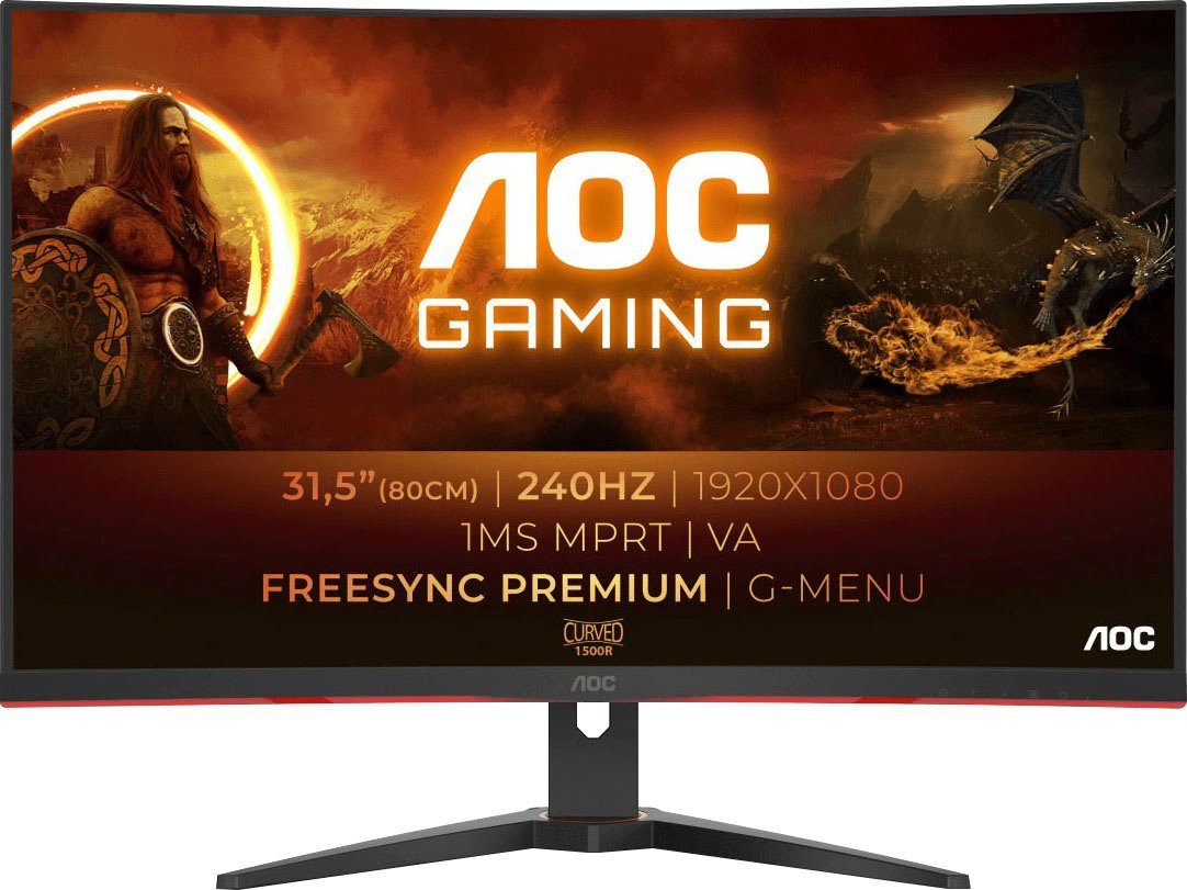 AOC C32G2ZE/BK Curved-Gaming-Monitor (80 cm/32 