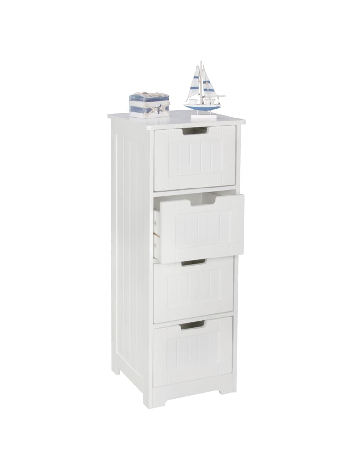KADIMA DESIGN Design Badschrank PATTI Landhaus-Stil MDF-Holz 30 x 83 x 30 cm weiß günstig kaufen onesize