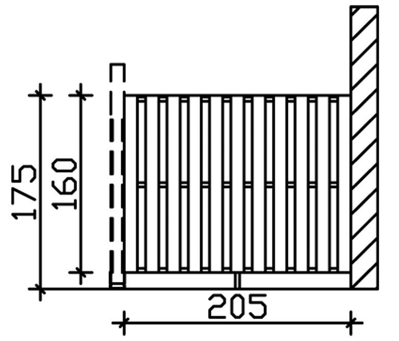 Skanholz Sichtschutzelement, passend für Terrassendach Rimini + Ravenna 250 cm Tiefe