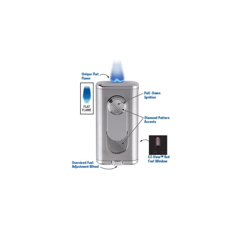 Feuerzeug Jetflamme Xikar, verano flat flame Silver